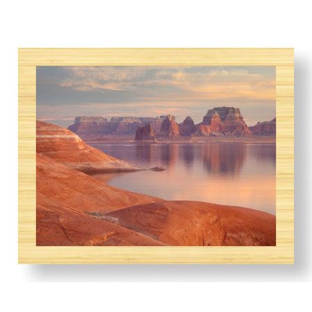 Donald Paulson Limited Edition Ready to Hang Giclee on Sustainable Bamboo: "Lake Powell Pastel Sunset"