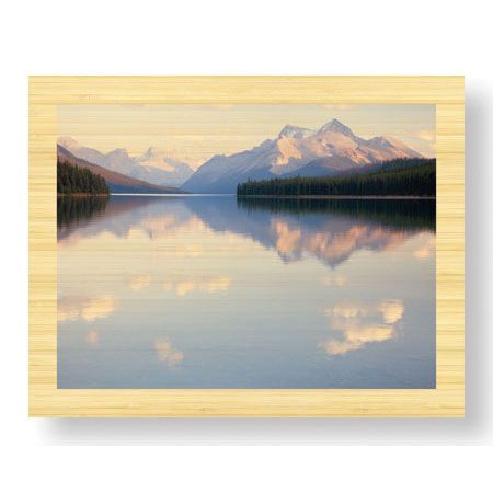 Donald Paulson Limited Edition Ready to Hang Giclee on Sustainable Bamboo: "Maligne Lake Jasper National Park"