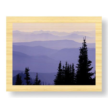Donald Paulson Limited Edition Ready to Hang Giclee on Sustainable Bamboo: "Mount Rainier Layered Hills"