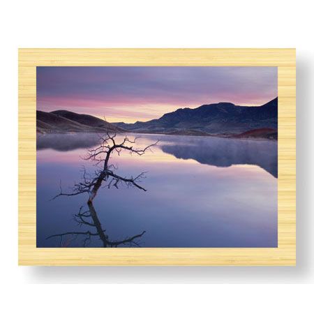 Donald Paulson Limited Edition Ready to Hang Giclee on Sustainable Bamboo: "Painted Hills Lake at Dawn I"