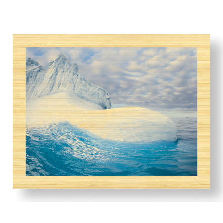 Donald Paulson Limited Edition Ready to Hang Giclee on Sustainable Bamboo: "Sea Sculpted Iceberg"