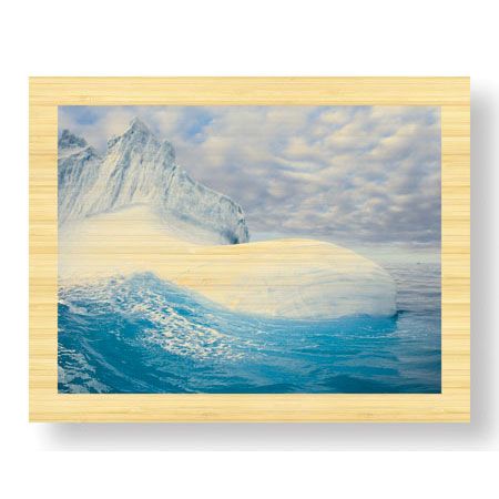 Donald Paulson Limited Edition Ready to Hang Giclee on Sustainable Bamboo: "Sea Sculpted Iceberg"