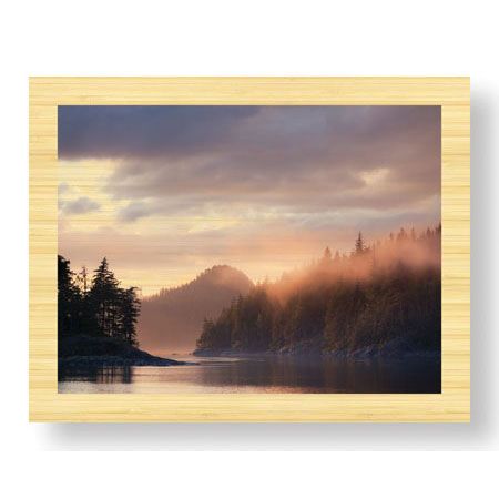 Donald Paulson Limited Edition Ready to Hang Giclee on Sustainable Bamboo: "Sunset Broughton Islands"