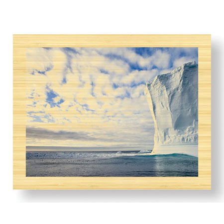 Donald Paulson Limited Edition Ready to Hang Giclee on Sustainable Bamboo: "Wall of Ice"
