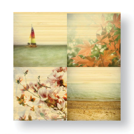 Donna Geissler Limited Edition Ready to Hang Giclee on Sustainable Bamboo: "Coast Scenes 2"