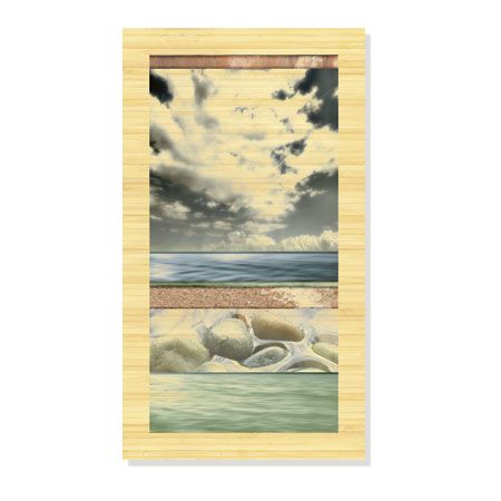 Donna Geissler Limited Edition Ready to Hang Giclee on Sustainable Bamboo: "Elements I"