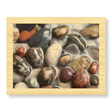 Donna Geissler Limited Edition Ready to Hang Giclee on Sustainable Bamboo: "Flowing Rocks I"