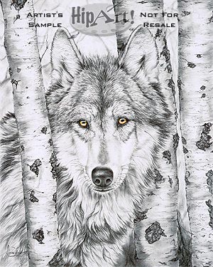 Donna Walsh Handsigned and Numbered Limited Edition Canvas Art Reproduction: "Brother Wolf"