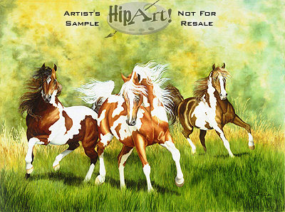 Donna Walsh Handsigned and Numbered Limited Edition Canvas Art Reproduction: "Lots of Pizzaz"