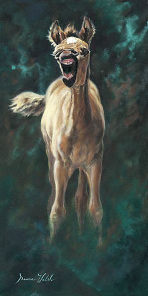 Donna Walsh Handsigned and Numbered Limited Edition Canvas Art Reproduction:"The Big Yawn"