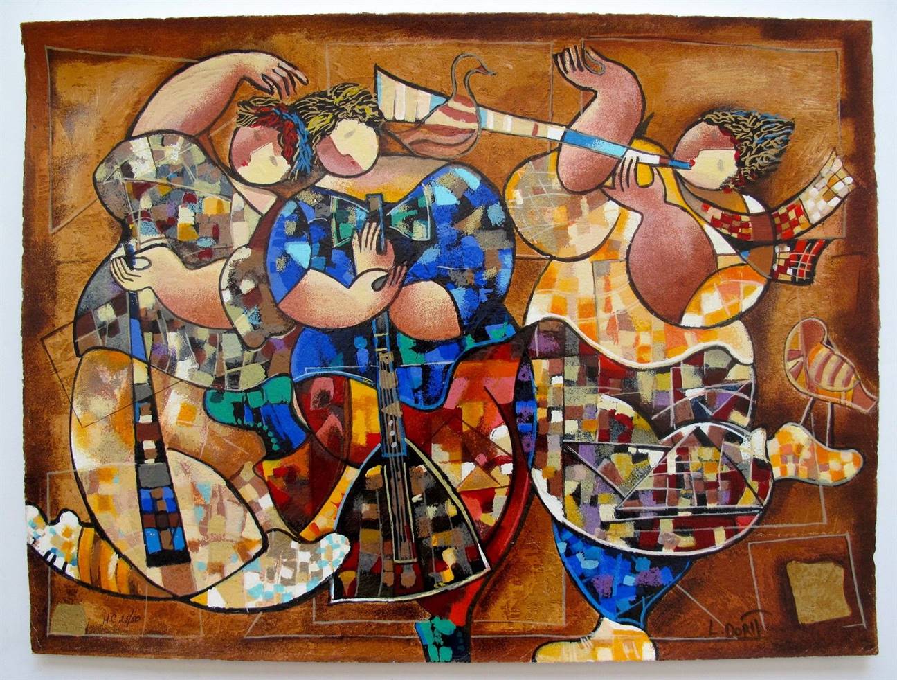 Dorit Levi Hand Signed Limited Edition Serigraph:"Peaceful Feelings"