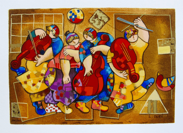 Dorit Levi Hand Signed Limited Edition Serigraph:"Salsa Boogie"