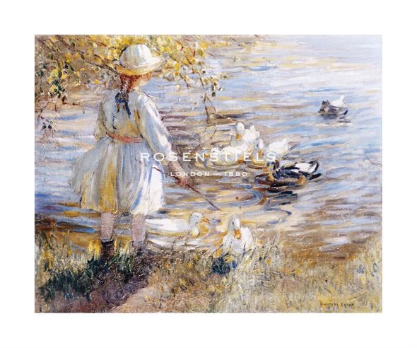 Dorothea Sharp Hand Numbered Limited Edition Print on Paper :"At The Duck Pond"