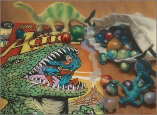 Doug Bloodworth limited edition gicl&eacute;e on canvas:"Action Comics Godzilla"