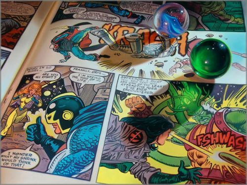 Doug Bloodworth limited edition gicl&eacute;e on canvas:"Marbles and Comics"