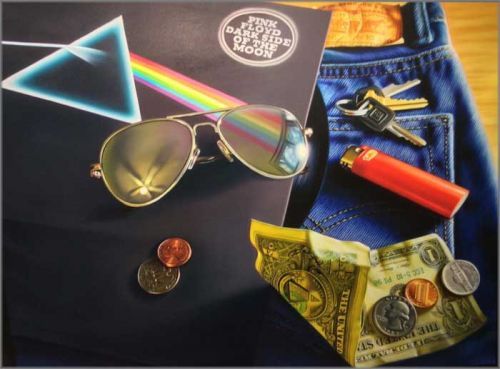 Doug Bloodworth limited edition gicl&eacute;e on canvas:"Pink Floyd"