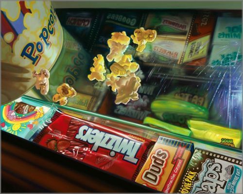 Doug Bloodworth limited edition gicl&eacute;e on canvas:"Popcorn"