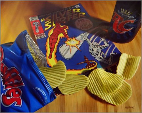 Doug Bloodworth limited edition giclée on canvas:"Silver Surfer"