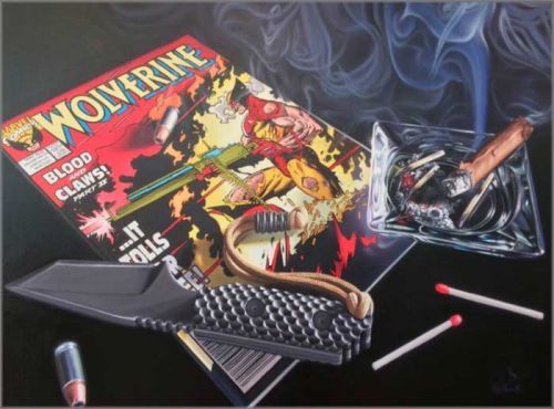 Doug Bloodworth limited edition gicl&eacute;e on canvas:"Wolverine"