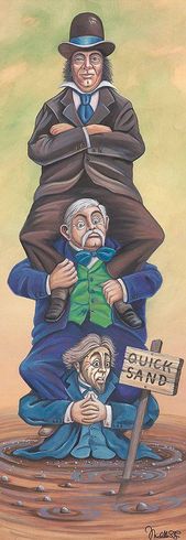 Michelle St. Laurent Signed Disney Ltd Ed Gallery Wrap Canvas:"Stretching Portrait: The Quicksand Men"