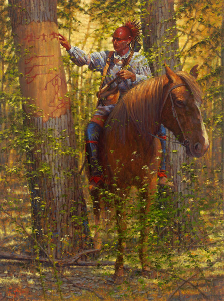 Doug Hall Artist Hand Signed Limted Edition Canvas Giclee:"Wilderness Message"