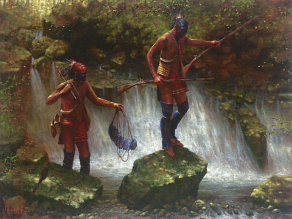 Doug Hall Artist Hand Signed Limted Edition Giclee Canvas:"Slippery Rock Falls"