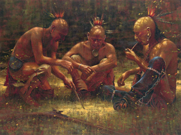 Doug Hall Artist Hand Signed Limted Edition Giclee Canvas: "The Geographers"