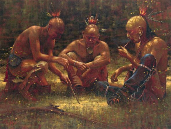 Doug Hall Artist Hand Signed Limted Edition Giclee Canvas: "The Geographers"