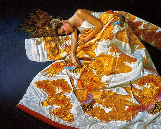 Douglas Hofmann Hand-signed Limited Edition Serigraph on Canvas:"Bird of Paradise"