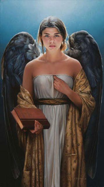 Duffy Sheridan Hand Sgned and Numbered Limited Edition Canvas Giclee:"Angel of Literacy"