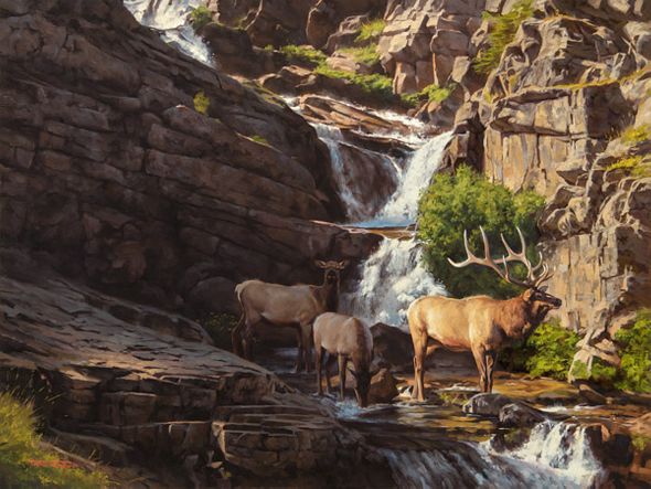 Dustin Van Wechel Hand Signed and Numbered Limited Edition Canvas Giclee:"Echoes of Eden"