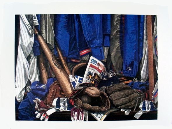 Dwight Baird Rare Vintage Artist Signed Offset Lithograph: "The Right Stuff"