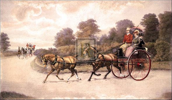 E.A.S. Douglas Artist Hand Colored Copper Plate Printed Atelier Print:"Summer"