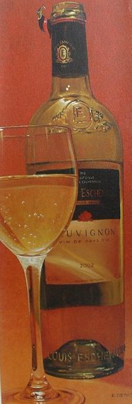 E. Denis Hand Signed and Numbered Limited Edition Giclee on Canvas: " Brunch "
