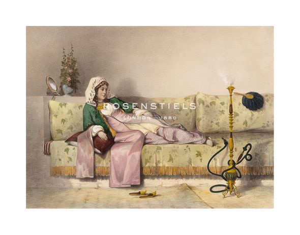 E Prisse Hand Numbered Limited Edition Print on Paper :"Reclining"