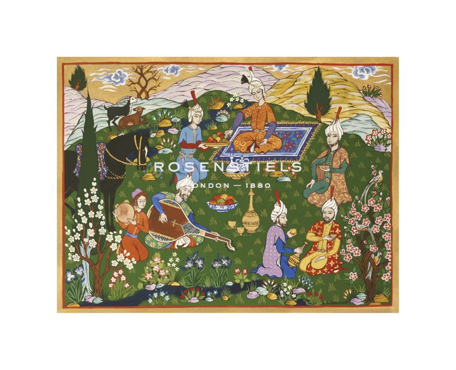 E. S. Elmhirst Hand Numbered Limited Edition Print on Paper :"Persian Scene 6"