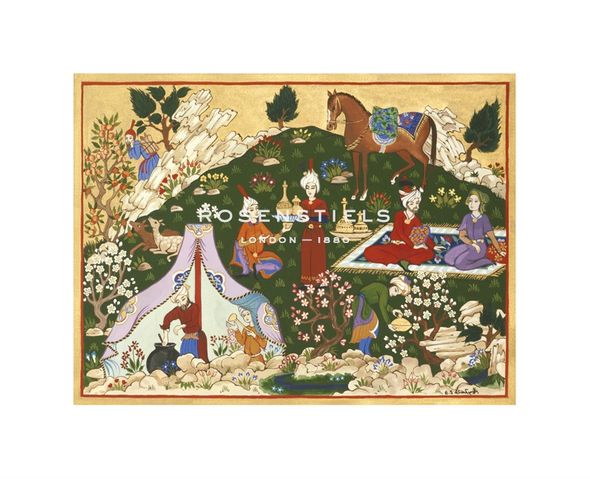 E. S. Elmhirst Hand Numbered Limited Edition Print on Paper :"Persian Scene 7"