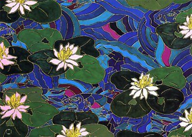 Echo Handsigned and Numbered Limited Edition :Serigraph on Paper:"Waterlilies"