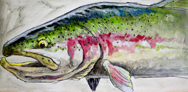 Ed Anderson 30 x 60 Open Edition Giclee on Canvas:"Rainbow Kiped Out"