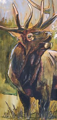Ed Anderson 60 x 30 Open Edition Giclee on Canvas:"Elk Bugle" Ed Anderson 60 x 30 Open Edition Giclee on Canvas:"Elk Bugle"