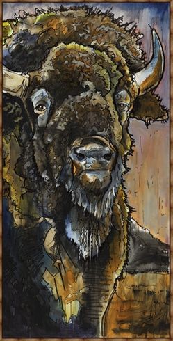 Ed Anderson 74 x 38 Oversized Framed Float Canvas:"Almost Morning"