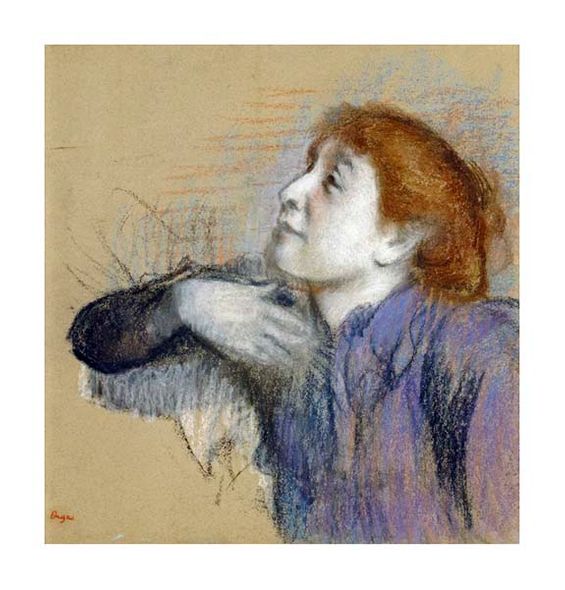 Edgar Degas Fine Art Open Edition Gicl&eacute;e:"Bust of a Woman"