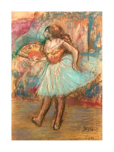 Edgar Degas Fine Art Open Edition Gicl&eacute;e:"Dancer with a Fan"