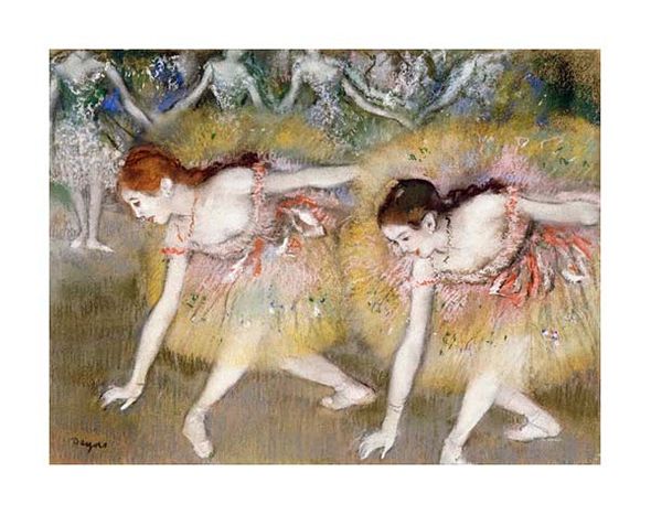 Edgar Degas Fine Art Open Edition Gicl&eacute;e:"Dancers Bending Down"