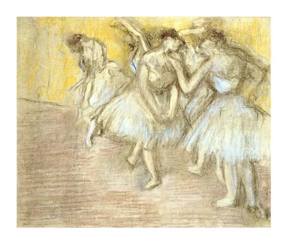 Edgar Degas Fine Art Open Edition Gicl&eacute;e:"Five Dancers on Stage"