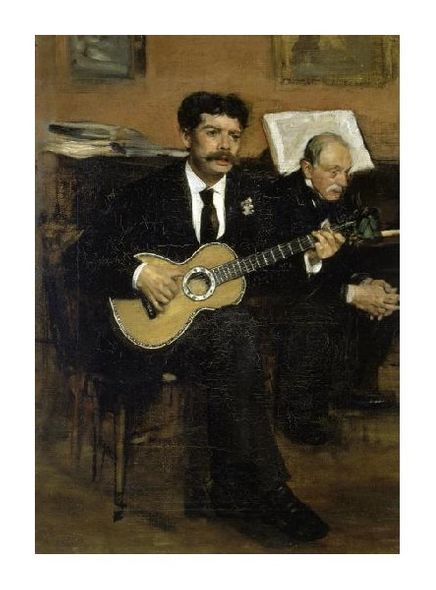 Edgar Degas Fine Art Open Edition Gicl&eacute;e:"Lorenzo Pagans and Auguste de Gas"