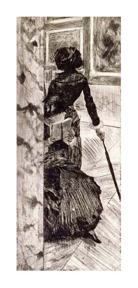 Edgar Degas Fine Art Open Edition Gicl&eacute;e:"Mary Cassatt at the Louvre"