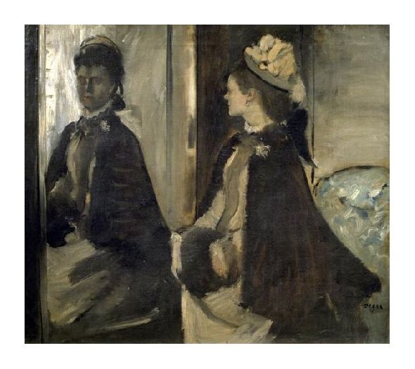 Edgar Degas Fine Art Open Edition Gicl&eacute;e:"Portrait of Mrs. Jeantaud in the Mirror"