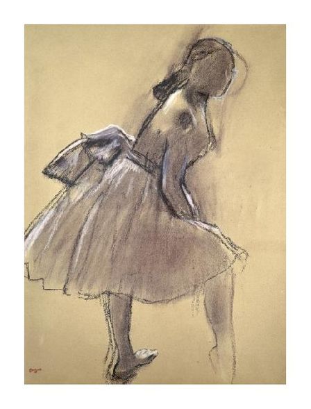 Edgar Degas Fine Art Open Edition Gicl&eacute;e:"Profile of a Dancer Upright"