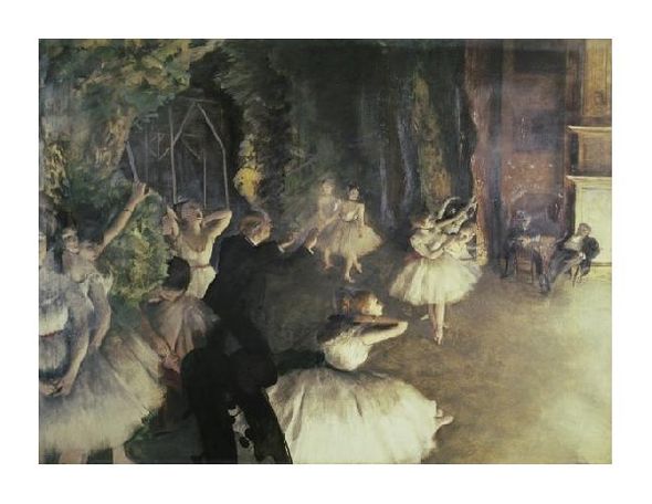 Edgar Degas Fine Art Open Edition Gicl&eacute;e:"Rehearsal of the Ballet on Stage"